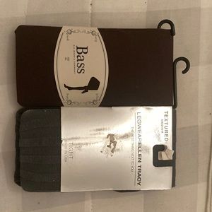 Gray and brown tights